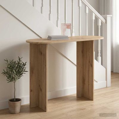vidaXL Konzolový stôl Dub artisan 100 x 39,5 x 75 cm Kompozitné drevo
