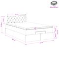 vidaXL Polohovací postel s matrací Čierna 120 x 200 cm Zamat