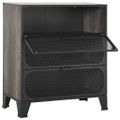 vidaXL Úložné skrinky 2 ks sivé 72x36x82 cm kov a MDF