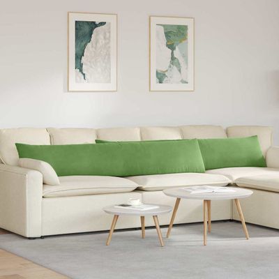 vidaXL Vankúše na pohovku 2 pcs Svetlo zelená 200 x 40 cm