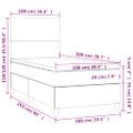 vidaXL Boxspring posteľ matrac a LED kapučínová 100x200 cm umelá koža