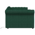 vidaXL Pohovka s USB tmavozelená látková 90x200 cm