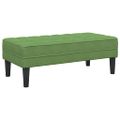 vidaXL lavička s vankúšom Svetlo zelená 113 x 57 x 39 cm Zamat