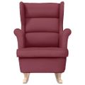 vidaXL Hojdacie kreslo Wine Red 74x90x102 cm Látka