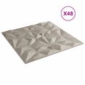 vidaXL Nástenné panely 48 ks 50 x 50 cm Amethyst Beton XPS Pena