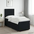 vidaXL Posteľ boxspring s matracom Čierna 80 x 200 cm Látka