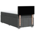 vidaXL Posteľný rám boxsping s matracom tmavosivý 80x200 cm látka