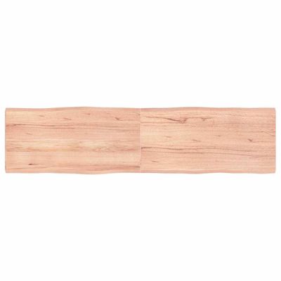 vidaXL Stolová doska svetlohnedá 160x40x(2-4)cm ošetrený masív hrany