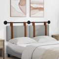 vidaXL Závesné čelo postele Oblá šedá Antik PU