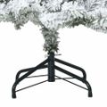 vidaXL Umelý Sklápací Vianočný Stromček Biela 150 cm PVC a oceľ