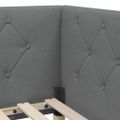 vidaXL Rohový rám postele Tmavo šedá 80 x 200 cm látka