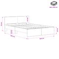 vidaXL Rám postele s čelom Staré drevo 135 x 190 cm Kompozitné drevo