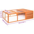 vidaXL Záhradná klietka pre zvieratá 150x100x50 cm jedľový masív