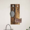 vidaXL Vešiak na stenu Nástenná montáž Staré drevo 40 x 10 x 90 cm