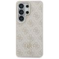 Obal Guess 4G Big Rhinestone Triangle Strap MagSafe pre Samsung Galaxy S26 Ultra ružová