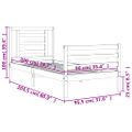 vidaXL Posteľný rám s čelom medovohnedý 90x200 cm masívne drevo