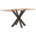 vidaXL Noha jedálenského stola v tvare pavúka, čierna 85x85x(72-73) cm, oceľ