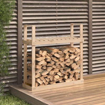 vidaXL Stojan na palivové drevo 110x35x108,5 cm masívna borovica