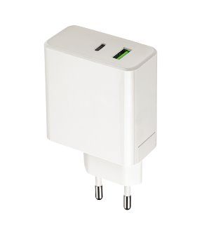 nabíjačka Setty LSI-01, PD+QC, USB + USB-C 45W biela