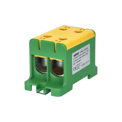 Svorka univerzálna RKA 95 1/6 L B, 232A, 1pól. (6x vstup), AL/CU, hneda, na DIN/na panel