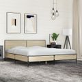 vidaXL Posteľný rám dub sonoma 200x200 cm kompozitné drevo a kov
