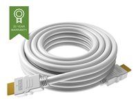 Kabel HDMI s ethernetem - HDMI s piny (male) do HDMI s piny (male) - 2 m - bílá - podporuje 4K