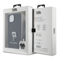 Puzdro Karl Lagerfeld pre iPhone 15 6,1" KLHCP15SSASKNPSK čierne HC Saffiano Ikonik Metal Pin Monogram Crossbody