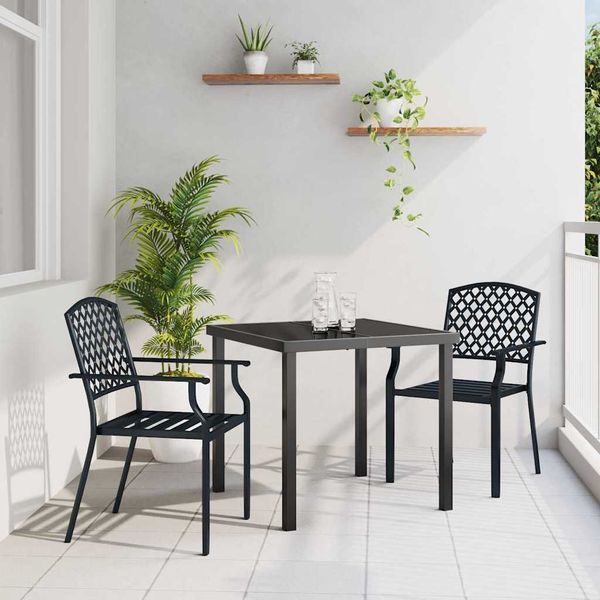vidaXL Záhradný jedálenský set 3 pcs Antracit