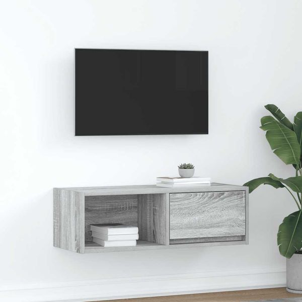 vidaXL TV skrinka sivý dub sonoma 80x31x25,5 cm spracované drevo