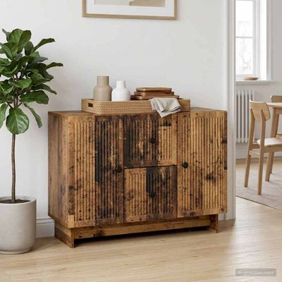 vidaXL Servírovacia skriňa so zásuvkou Staré drevo 89 x 34,5 x 60 cm