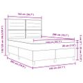 vidaXL Posteľ s pružinovým rámom s matracmi Čierna 140 x 200 cm látka