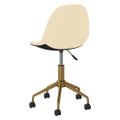 3086104 vidaXL Swivel Dining Chairs 6 pcs Cream Velvet(3x333494)