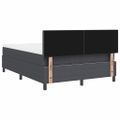 vidaXL LED box s pružinami Tmavo šedá a biela 140 x 190 cm