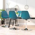 vidaXL Otočné jedálenské stoličky 4 ks tyrkysové PP