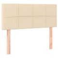 vidaXL Posteľný rám boxspring s matracom krémový 90x190 cm látka