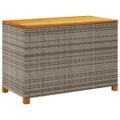 vidaXL Záhradný úložný box sivý 110x55x63 cm polyratan akáciové drevo