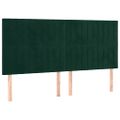 vidaXL Čelo postele tmavozelené 160x5x118/128 cm zamatové