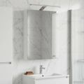 vidaXL Kúpeľňová zrkadlová skrinka Biela 40 x 10,5 x 60,5 cm