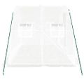 vidaXL Fóliovník s oceľovým rámom biely 8 m² 4x2x2 m