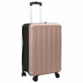 vidaXL Kufor so zámkom ružovozlatá 43 x 27 x 66 cm ABS plast