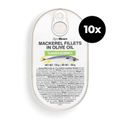 Filety z makrely v olivovom oleji - GymBeam, 10 x 170 g