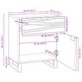vidaXL Nočný stolík Orech 50 x 33 x 60 cm Kompozitné drevo