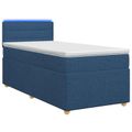 vidaXL Posteľ boxspring s matracom Modrá 100 x 200 cm Látka