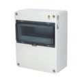 Rozvádzač FlatBOX 5810 IP65, 10mod., na omietku, priehľ. dvere, 270x220x120mm