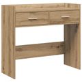 vidaXL Konzolový stôl Dub artisan 90 x 35 x 80 cm Kompozitné drevo