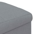 vidaXL Ottoman s Úložným Priestorom Svetlosivá 40 x 40 x 45 cm látka