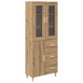 vidaXL Highboard Remeselný dub 34,5 x 34 x 180 cm Kompozitné drevo