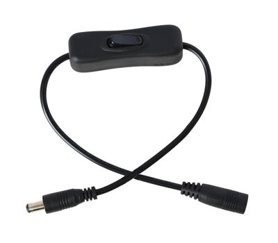 Kabel s vypínačem a konektory 5,5 x 2,1mm, 2x 15cm