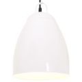vidaXL Industriálna závesná lampa 25 W biela 32 cm okrúhla E27
