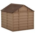 vidaXL Psia búda hnedá 71x71,5x68 cm PP